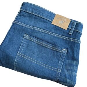 Beverly Hills Polo Club Mens Jeans Dark Wash Size 46x30 Straight Leg Denim